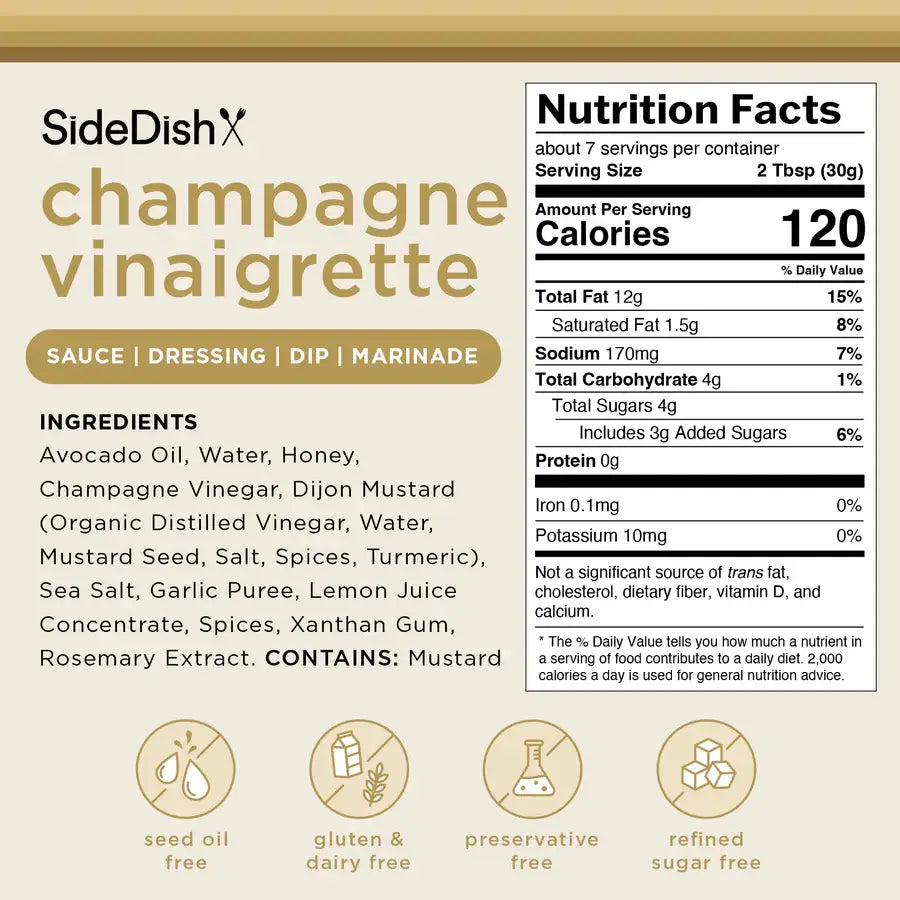 Side Dish Champagne Vinaigrette Dressing & Dip