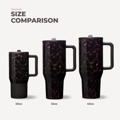 Mocha Tortoise HydroJug 40 oz Traveler Tumbler