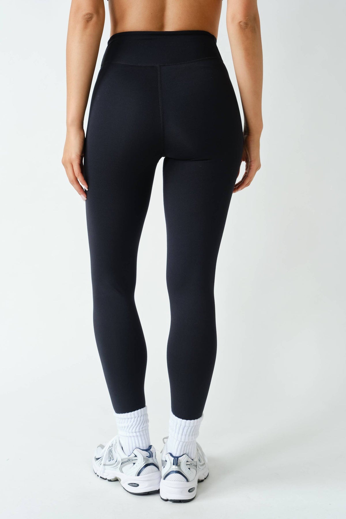 Venice Crossover Waist Leggings- Black
