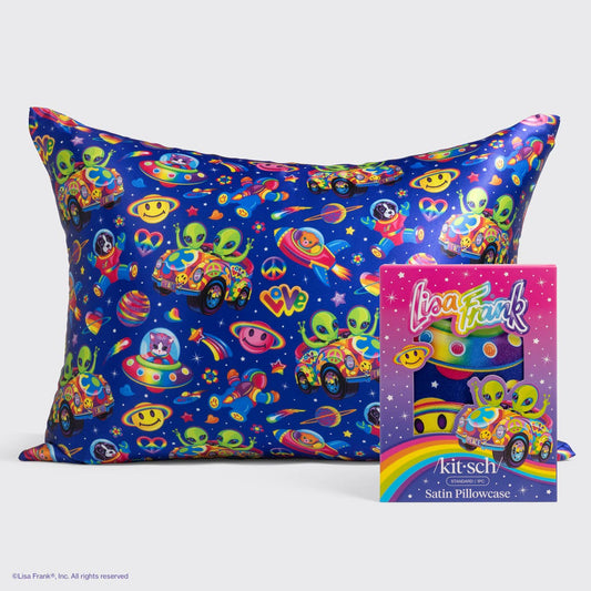 Lisa Frank® x Kitsch Satin Pillowcase in Zoomer™ & Zorbit™