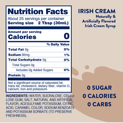 Skinny Irish Cream Syrup