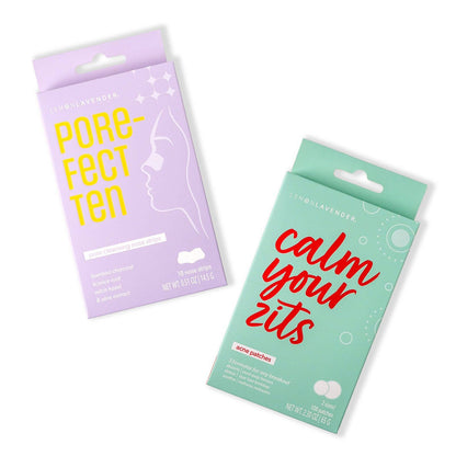 Lemon Lavender Pore the Win Nose Strips & Acne Patches OS: Calm Your Zits Acne Patches