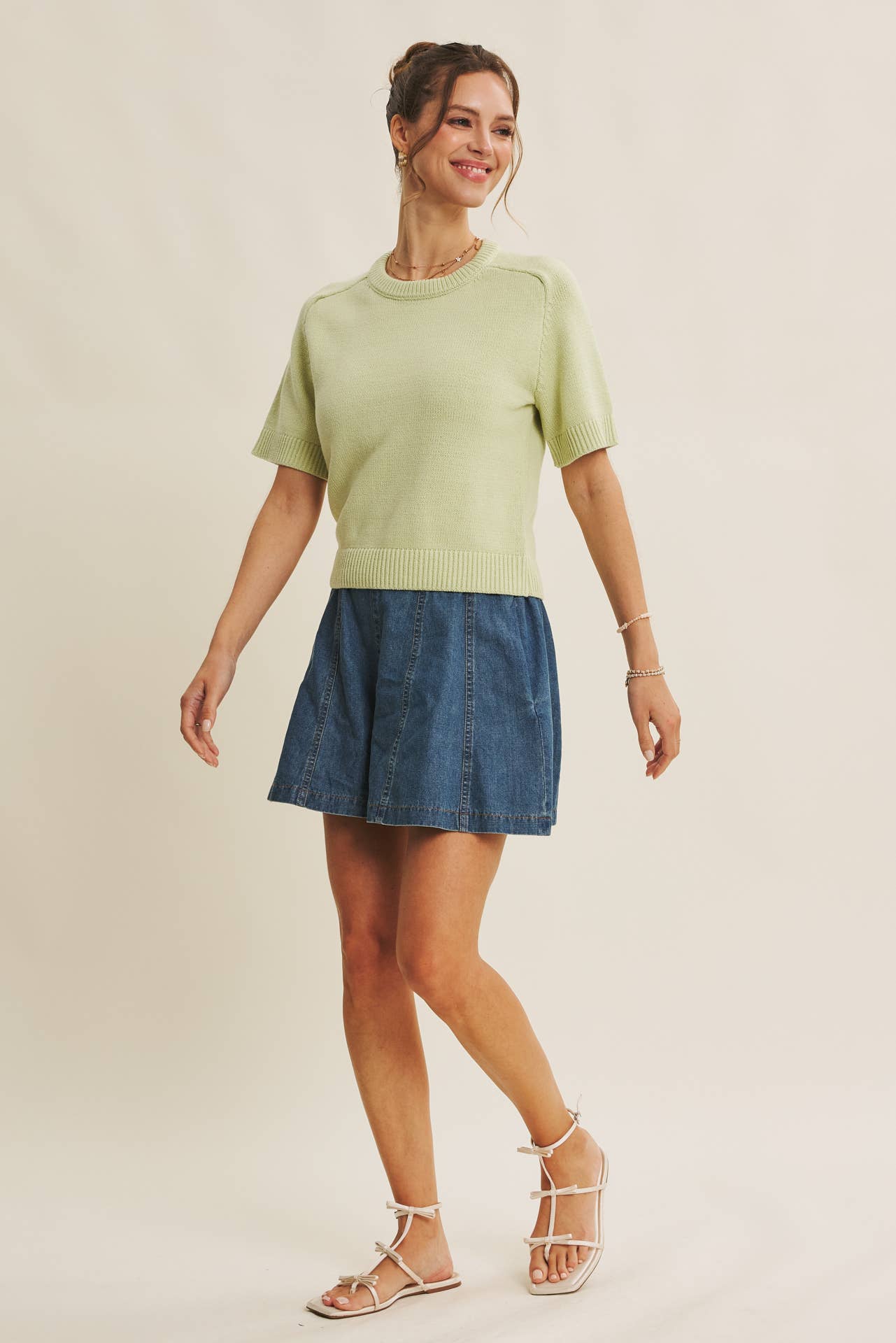 Reagan Sweater Top- White