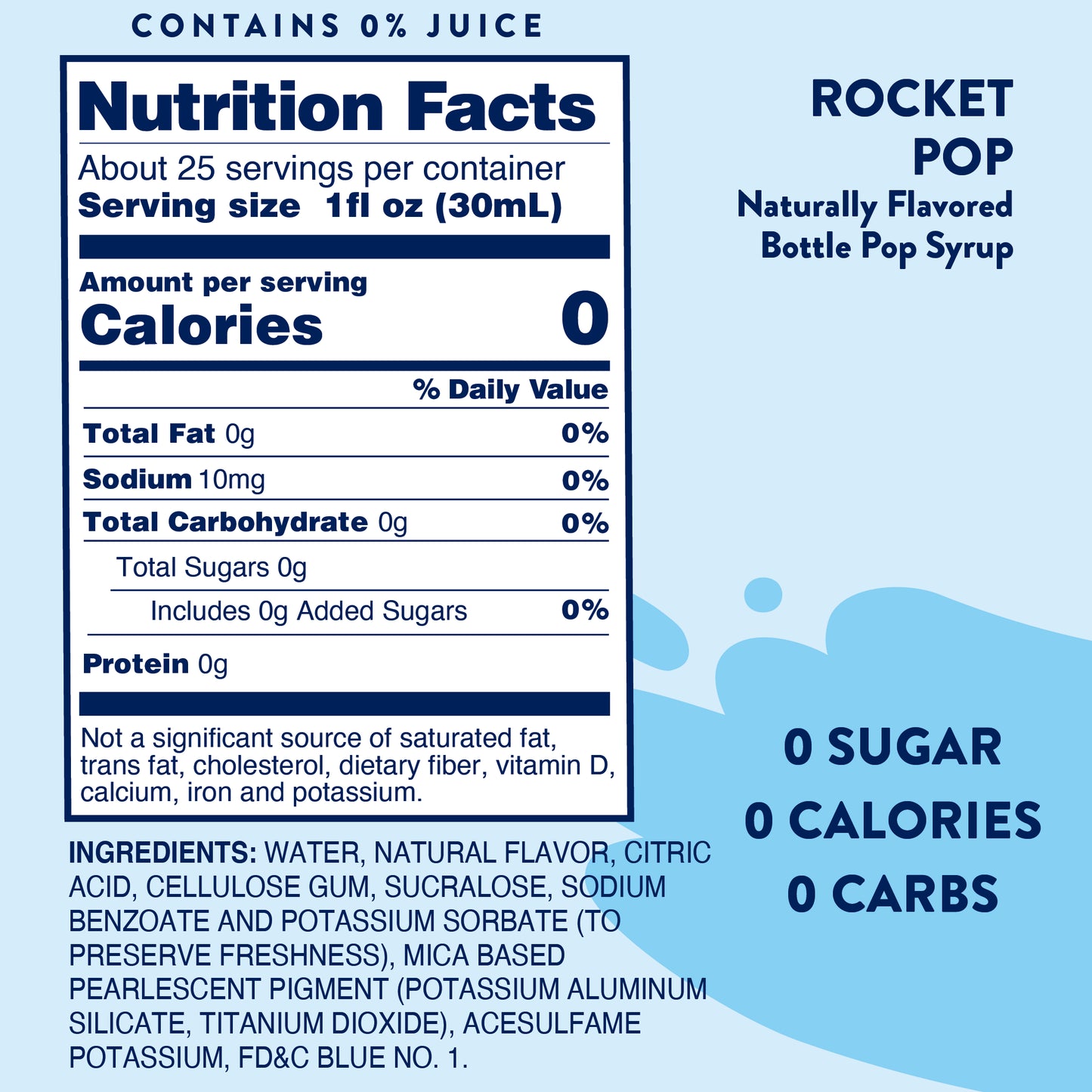 Skinny Rocket Pop Syrup