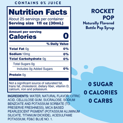 Skinny Rocket Pop Syrup