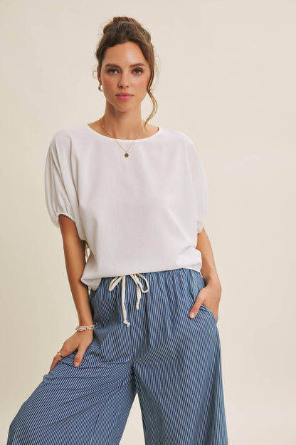 VIibrant Crinked Blouse-Kelly Green