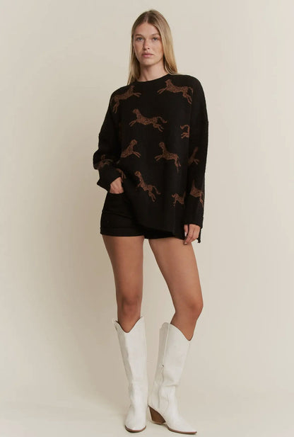 Cheetah Knit Sweater