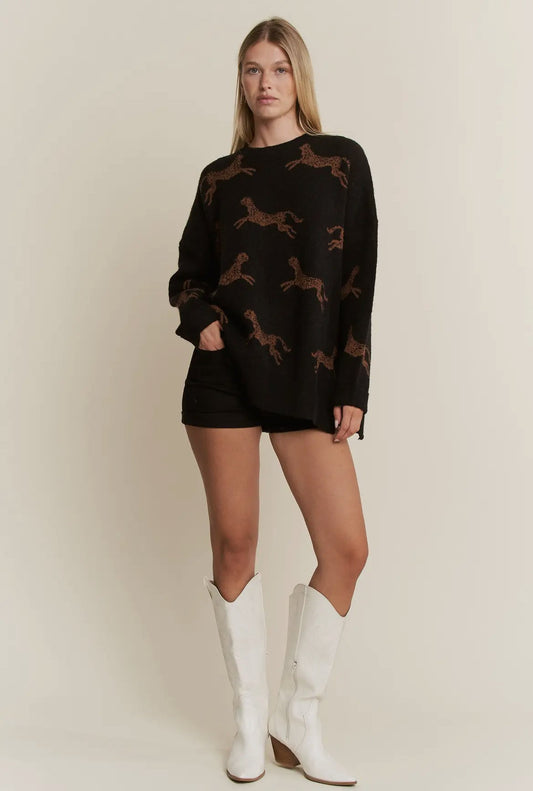 Cheetah Knit Sweater