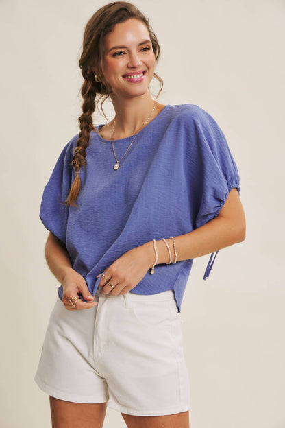 VIibrant Crinked Blouse-Kelly Green