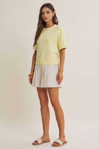 Reagan Sweater Top- White