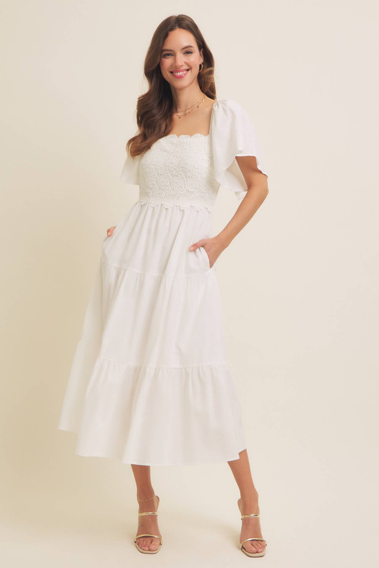 Essence Of Summer Crochet Midi Dress