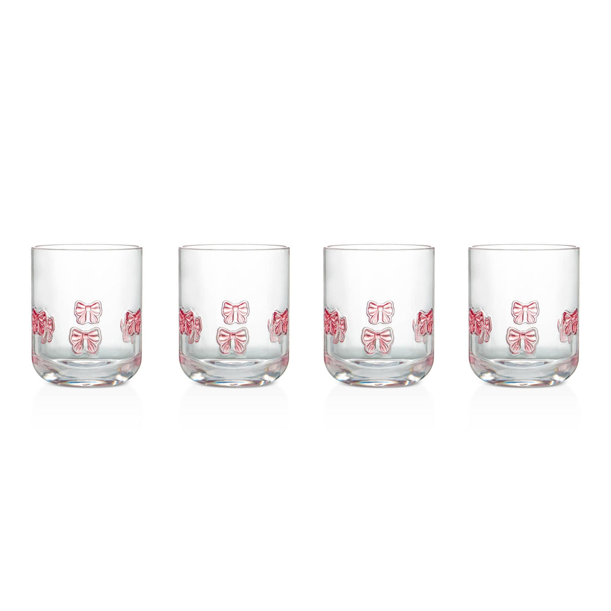 Pink Bow Tumblers- 4pk