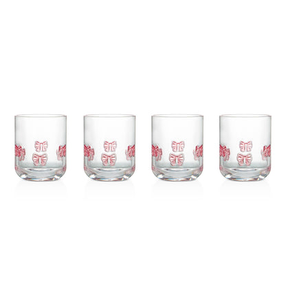 Pink Bow Tumblers- 4pk