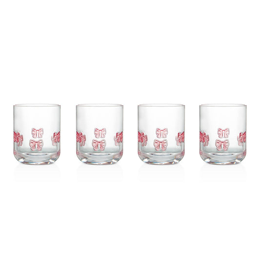 Pink Bow Tumblers- 4pk