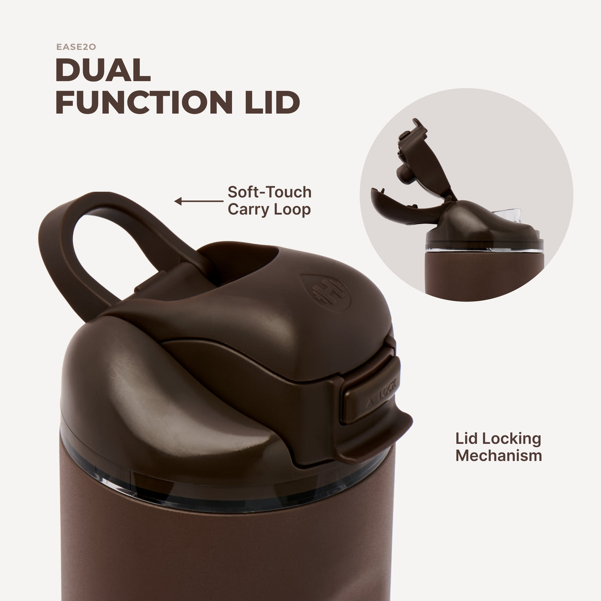 Chestnut HydroJug 40 oz Ease2o