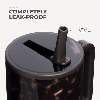 Mocha Tortoise HydroJug 40 oz Traveler Tumbler