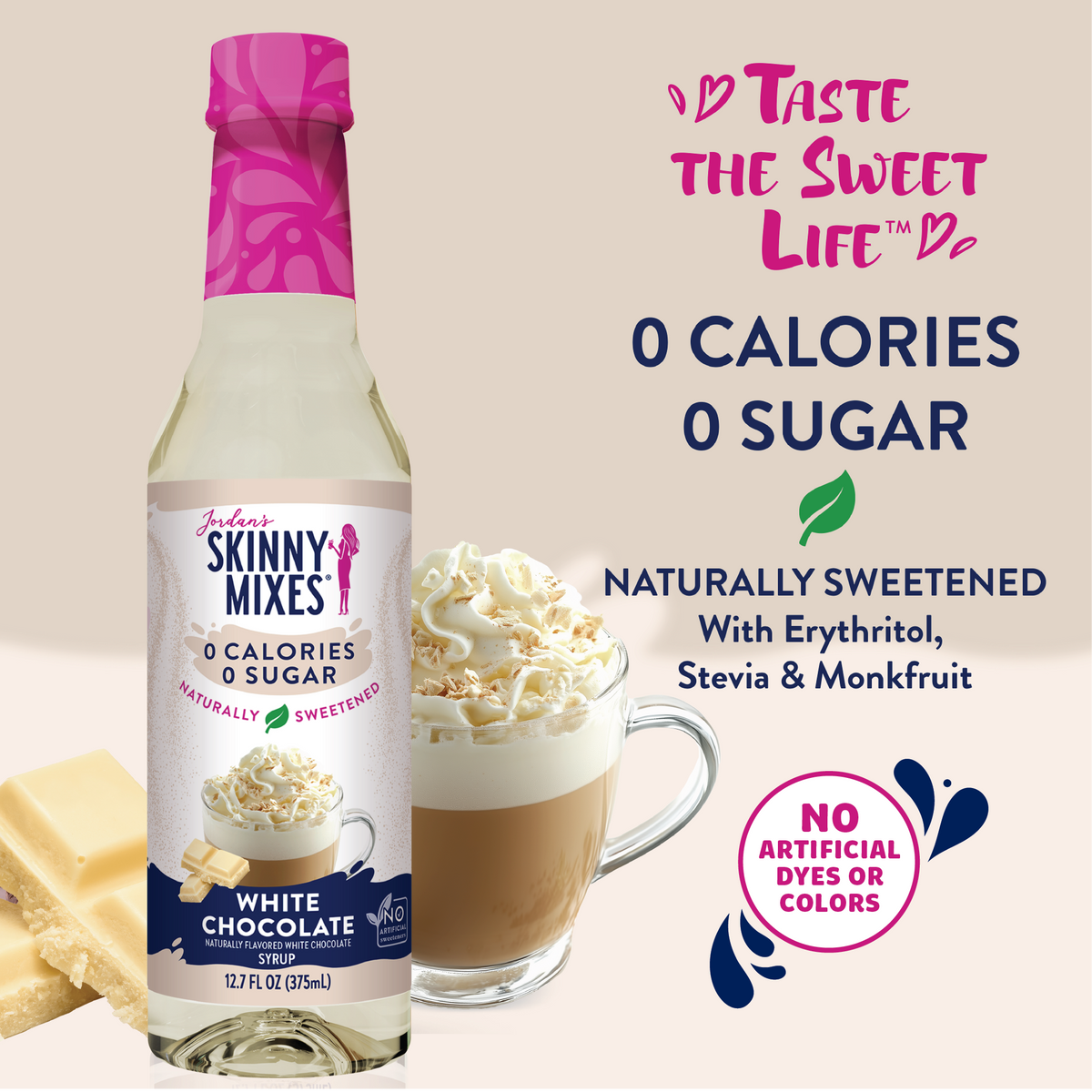 Naturally Sweetened White Chocolate Syrup