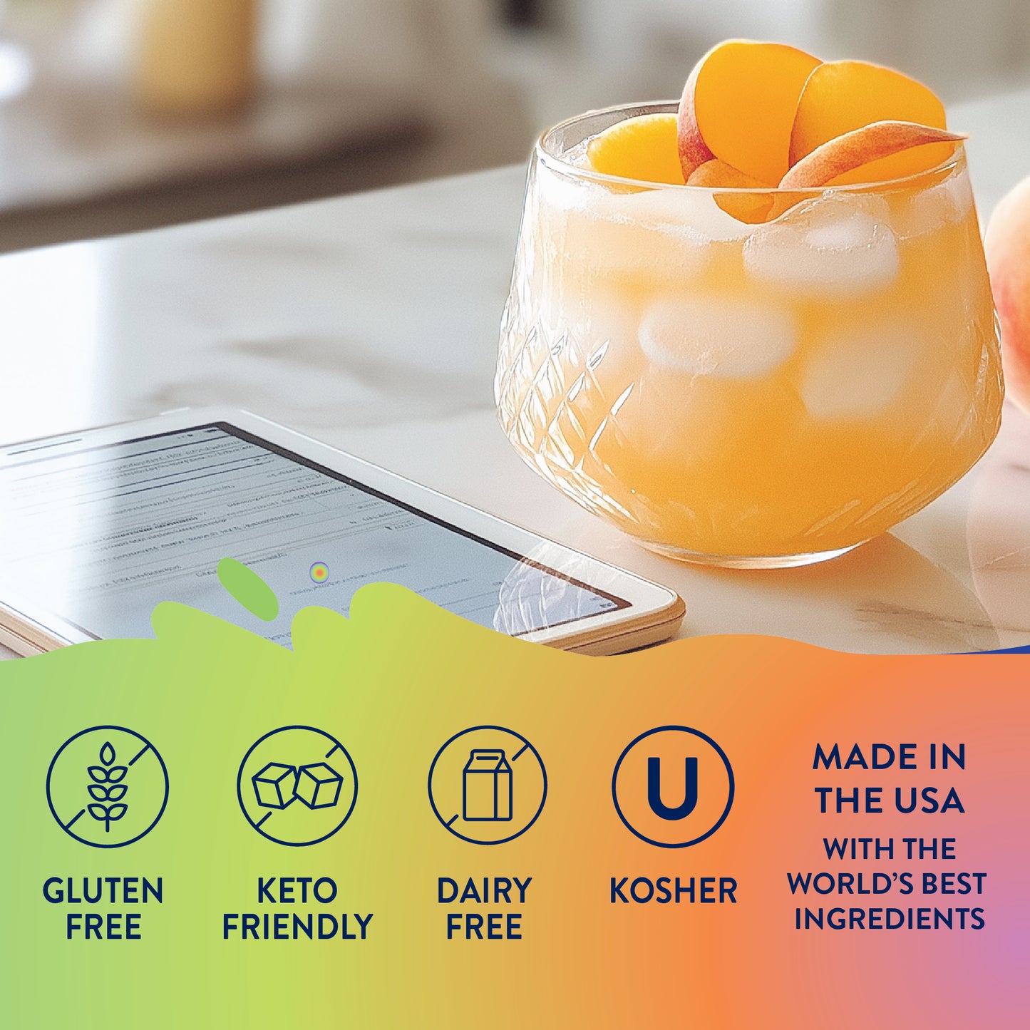 Skinny Peach Mango Energy Syrup - 375ml