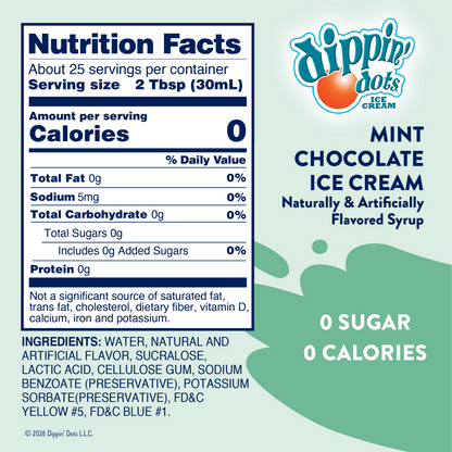 Skinny Dippin' Dots® Mint Chocolate Ice Cream Syrup